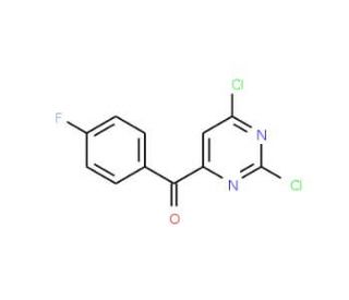 (2,6-Dichloropyrimidin-4-yl)-(4-fluorophenyl)methanone (CAS 1099597-81-5) - chemical structure image