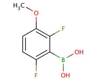 2,6-Difluoro-3-methoxyphenylboronic acid (CAS 870779-02-5) - chemical structure image