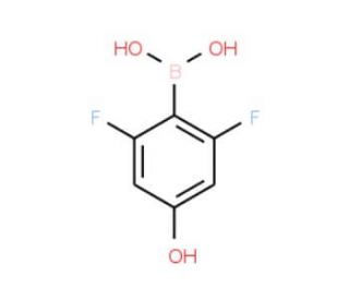 2,6-Difluoro-4-hydroxyphenylboronic acid (CAS 957065-87-1) - chemical structure image
