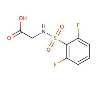 {[(2,6-difluorophenyl)sulfonyl]amino}acetic acid (CAS 731003-82-0) - chemical structure image