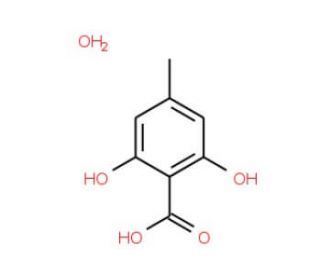 2,6-Dihydroxy-4-methylbenzoic acid monohydrate (CAS 480-67-1) - chemical structure image