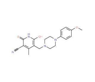 2,6-Dihydroxy-5-{[4-(4-methoxyphenyl)piperazino]-methyl}-4-methylnicotinonitrile - chemical structure image