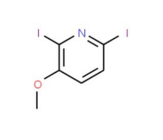 2,6-Diiodo-3-methoxypyridine (CAS 437709-98-3) - chemical structure image