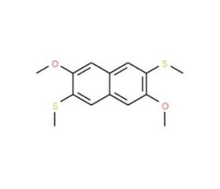 2,6-Dimethoxy-3,7-bis(methylthio)-naphthalene (CAS 136559-34-7) - chemical structure image