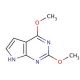 2,6-Dimethoxy-7-deazapurine (CAS 90057-09-3) - chemical structure image