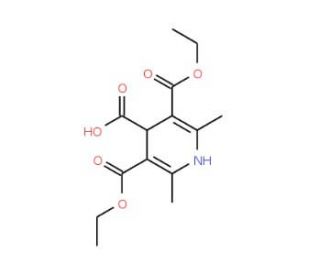 2,6-Dimethyl-1,4-dihydro-pyridine-3,4,5-tricarboxylic acid 3,5-diethyl ester (CAS 19350-66-4) - chemical structure image