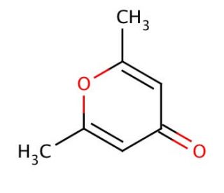 2,6-Dimethyl-&gamma;-pyrone (CAS 1004-36-0) - chemical structure image