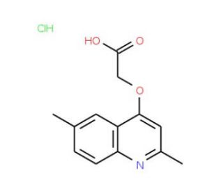 (2,6-Dimethyl-quinolin-4-yloxy)-acetic acid hydrochloride - chemical structure image