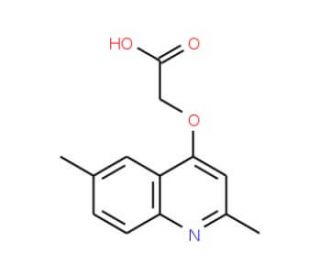 (2,6-Dimethyl-quinolin-4-yloxy)-acetic acid - chemical structure image