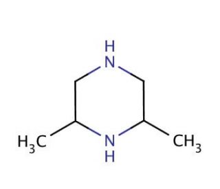 2,6-Dimethylpiperazine (CAS 108-49-6) - chemical structure image