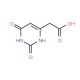 (2,6-dioxo-1,2,3,6-tetrahydropyrimidin-4-yl)acetic acid (CAS 4628-39-1) - chemical structure image