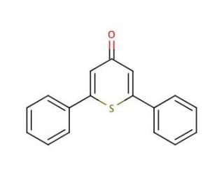 2,6-Diphenyl-4H-thiopyran-4-one (CAS 1029-96-5) - chemical structure image