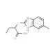 2-(6-Methyl-1H-benzoimidazol-2-ylsulfanyl)-butyric acid - chemical structure image