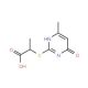 2-(6-Methyl-4-oxo-1,4-dihydro-pyrimidin-2-ylsulfanyl)-propionic acid (CAS 347341-65-5) - chemical structure image
