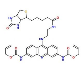 2,7-Bis(alloxycarbonylamino)-9-(biotinylaminoethylamino)acridine - chemical structure image