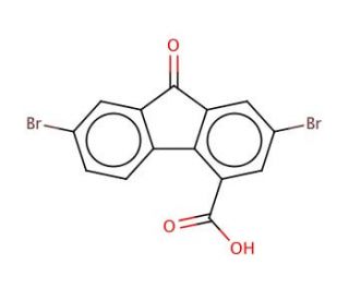 2,7-Dibromo-4-carboxyl-9-fluorenone - chemical structure image