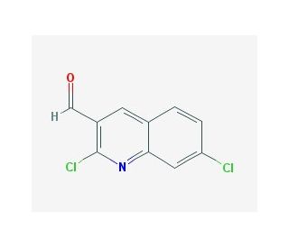 2,7-Dichloroquinoline-3-carboxaldehyde (CAS 73568-33-9) - chemical structure image