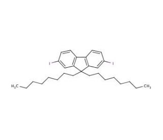 2,7-Diiodo-9,9-dioctyl-9H-fluorene (CAS 278176-06-0) - chemical structure image