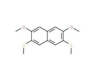 2,7-Dimethoxy-3,6-bis(methylthio)-naphthalene (CAS 105404-97-5) - chemical structure image