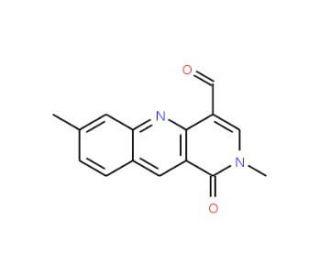 2,7-dimethyl-1-oxo-1,2-dihydrobenzo[b]-1,6-naphthyridine-4-carbaldehyde - chemical structure image