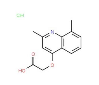 (2,8-Dimethyl-quinolin-4-yloxy)-acetic acid hydrochloride - chemical structure image