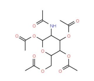 2-Acetamido-1,3,4,6-tetra-O-acetyl-2-deoxy-a-D-glucopyranose (CAS 14086-90-9) - chemical structure image