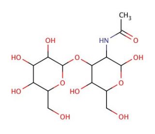 2-Acetamido-2-deoxy-3-O-(&alpha;-D-galactopyranosyl)-D-galactose (CAS 60283-31-0) - chemical structure image