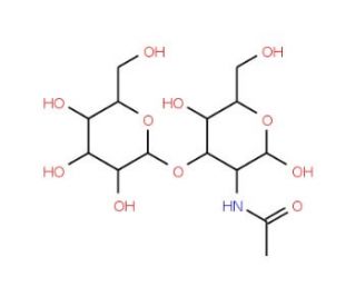 2-Acetamido-2-deoxy-3-O-(b-D-galactopyranosyl)-D-glucopyranose (CAS 489-52-1) - chemical structure image
