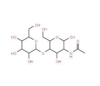 2-Acetamido-2-deoxy-4-O-(β-D-galactopyranosyl)-D-galactopyranose (CAS 82535-18-0) - chemical structure image