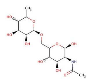2-Acetamido-2-deoxy-6-O-(α-L-fucopyranosyl)-D-glucopyranose (CAS 33639-80-4) - chemical structure image