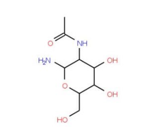 2-Acetamido-2-deoxy-&beta;-D-glucosylamine (CAS 4229-38-3) - chemical structure image