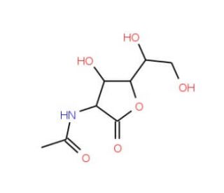 2-Acetamido-2-deoxy-D-galactono-1,4-lactone (CAS 28876-38-2) - chemical structure image