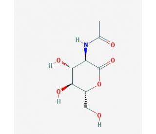 2-Acetamido-2-deoxy-D-glucono-1,5-lactone (CAS 19026-22-3) - chemical structure image