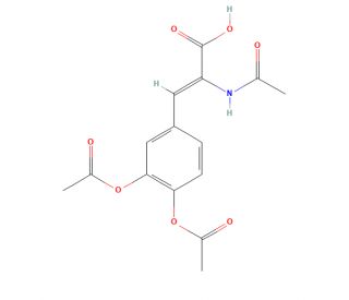 2-Acetamido-3-(3,4-diacetoxyphenyl)-2-propenoic Acid (CAS 65329-03-5) - chemical structure image