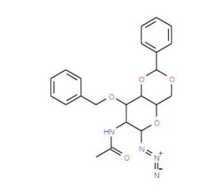 2-Acetamido-3-O-benzyl-4,6-O-benzylidene-2-deoxy-beta-D-glucopyranosyl Azide (CAS 80887-27-0) - chemical structure image
