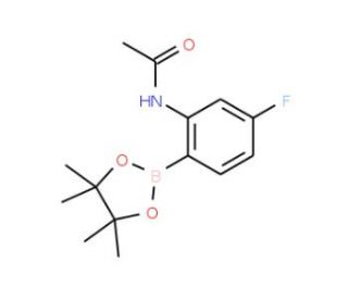 2-Acetamido-4-fluorophenylboronic acid, pinacol ester (CAS 1150271-67-2) - chemical structure image