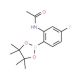 2-Acetamido-4-fluorophenylboronic acid, pinacol ester (CAS 1150271-67-2) - chemical structure image
