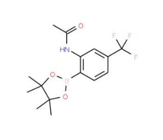 2-Acetamido-4-(trifluoromethyl)phenylboronic acid, pinacol ester (CAS 1150271-57-0) - chemical structure image