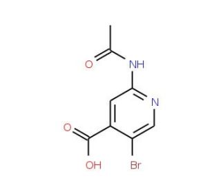 2-Acetamido-5-bromoisonicotinic acid (CAS 871269-03-3) - chemical structure image