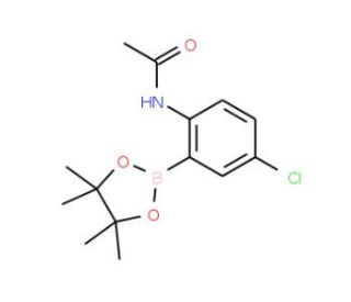 2-Acetamido-5-chlorophenylboronic acid, pinacol ester (CAS 957063-08-0) - chemical structure image