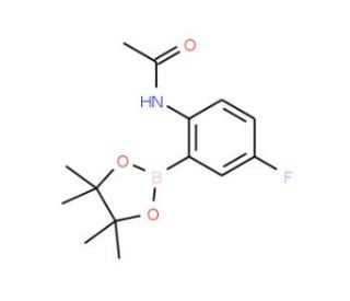 2-Acetamido-5-fluorophenylboronic acid, pinacol ester (CAS 1150271-55-8) - chemical structure image