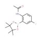 2-Acetamido-5-fluorophenylboronic acid, pinacol ester (CAS 1150271-55-8) - chemical structure image