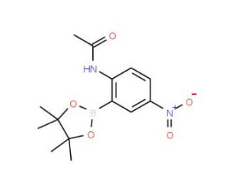 2-Acetamido-5-nitrophenylboronic acid, pinacol ester (CAS 1150271-73-0) - chemical structure image