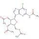 2-Acetamido-6-chloro-9-(2′,3′,5′-tri-O-acetyl-β-D-ribofuranosyl)purine (CAS 137896-02-7) - chemical structure image