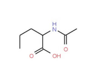2-acetamidopentanoic acid (CAS 7682-15-7) - chemical structure image