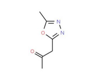 2-Acetonyl-5-methyl-1,3,4-oxadiazole (CAS 83553-13-3) - chemical structure image