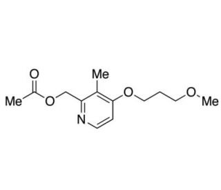 2-(acetoxymethyl)4-(3-methoxypropoxy)-3-methylpyridine (CAS 117977-19-2) - chemical structure image