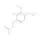 2-Acetoxymethyl-5-hydroxymethyl-4-methoxy-3-methylpyridine (CAS 120003-77-2) - chemical structure image