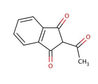 2-Acetyl-1,3-indanedione (CAS 1133-72-8) - chemical structure image