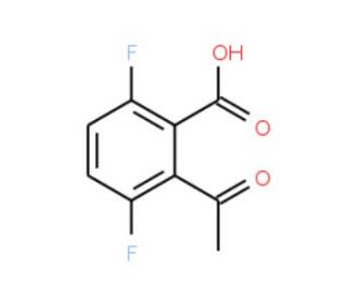 2-Acetyl-3,6-difluorobenzoic acid (CAS 319457-34-6) - chemical structure image